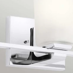 Wandleuchte Bad LED G9 IP44 3000 K Glas Metall B: 58,4 cm