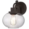 Wandleuchte Bad Metall Glas B:20cm Bad Lampe FELI