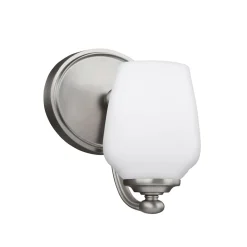 Wandleuchte Badezimmer Glas Metall XISTA Jugendstil