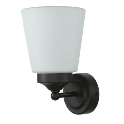 Wandleuchte Badezimmer Weiß Schwarz Metall IP44