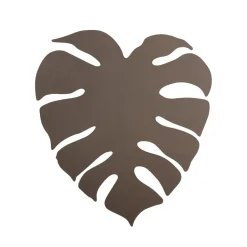 Wandleuchte Braun H: 40 cm 3x G9 Blatt indirekt Metall