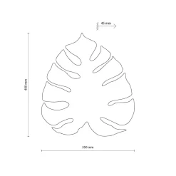 Wandleuchte Braun H: 40 cm 3x G9 Blatt indirekt Metall