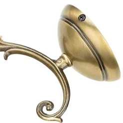 Wandleuchte Bronze hell E14 Echt-Messing Glas