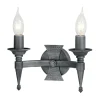 Wandleuchte CAMELOT 7 Eisen Lampe in Silber Antik