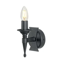 Wandleuchte CAMELOT 7 Schmiedeeisen Schwarz Lampe