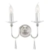 Wandleuchte CANDELA 6 in Nickel 2-flmg Wand Lampe