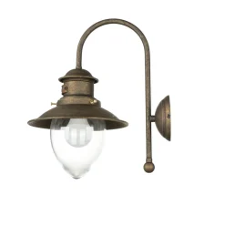 Wandleuchte Echt-Messing in Bronze Antik Al Mare