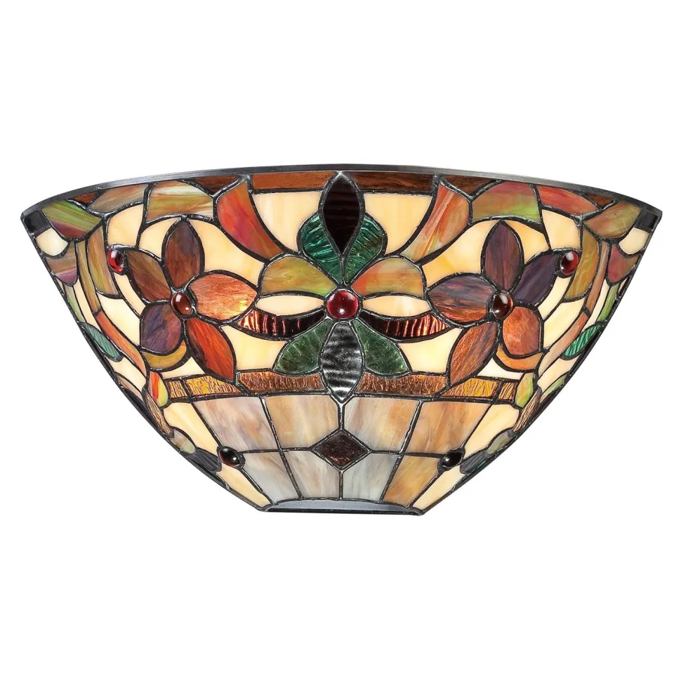 Wandleuchte FARFALLA 6 Bronze B:37cm Tiffany-Stil