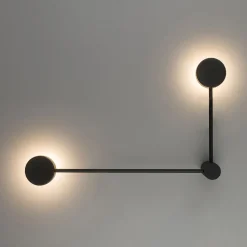 Wandleuchte 2-flammig GX53 Schwarz Metall Modern indirekt