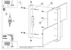 Wandleuchte Glas Metall Weiß 2x G9 blendarm dekorativ