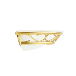 Wandleuchte Glas Schirm in Weiß Messing