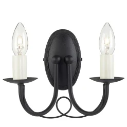 Wandleuchte GOTICA 5 Schwarz Kerzenform Lampe