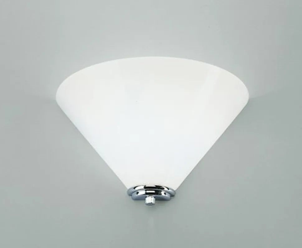 Wandleuchte in Chrom Weiß Echt-Messing Glas G9 blendarm