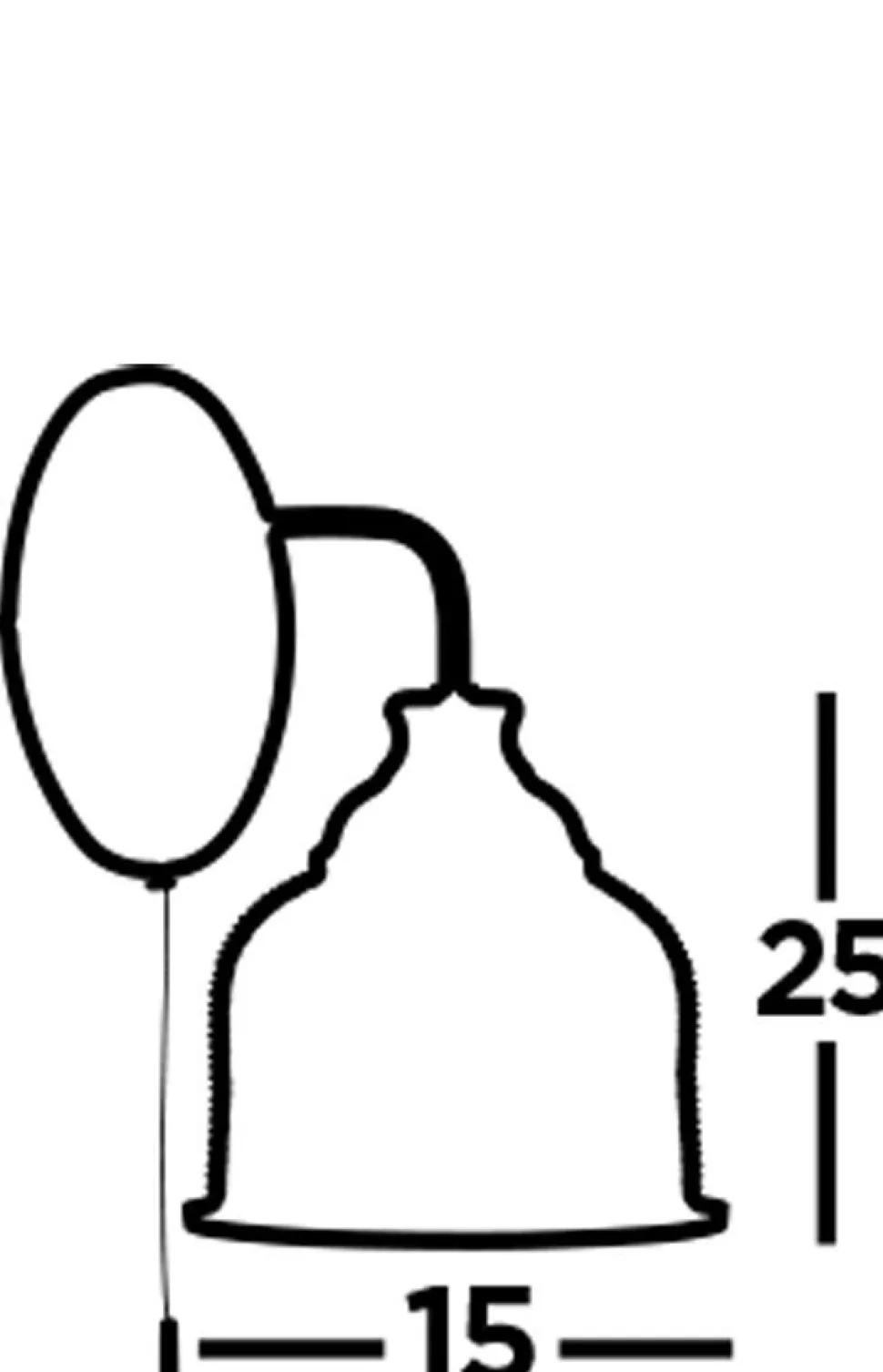 Wandleuchte in Silber Klar E27 Glas Metall mit Schalter
