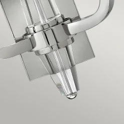 Wandleuchte innen 45 cm hoch Metall Kristall 2x E14