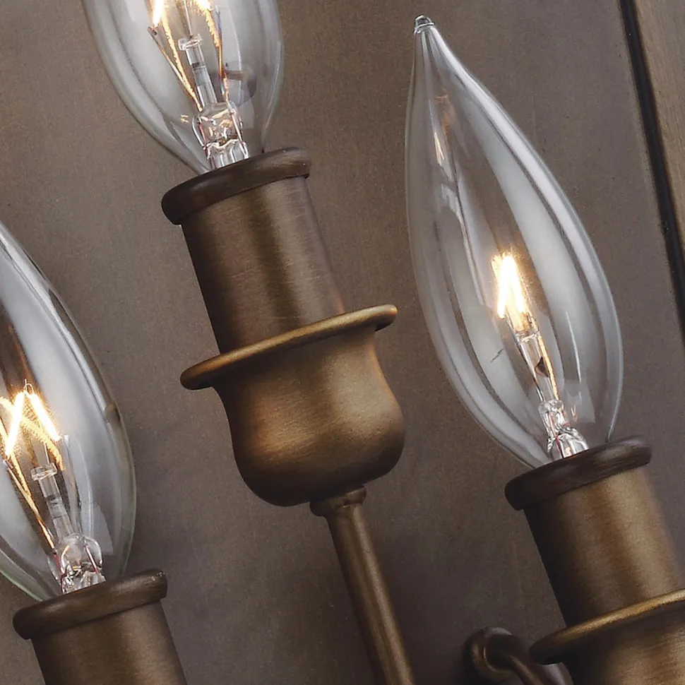 Wandleuchte innen Metall Vintage Design Messing antik