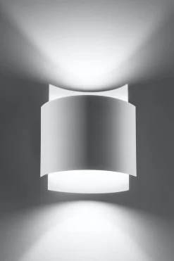 Wandleuchte innen Up Down Metall Weiß H: 23 cm G9