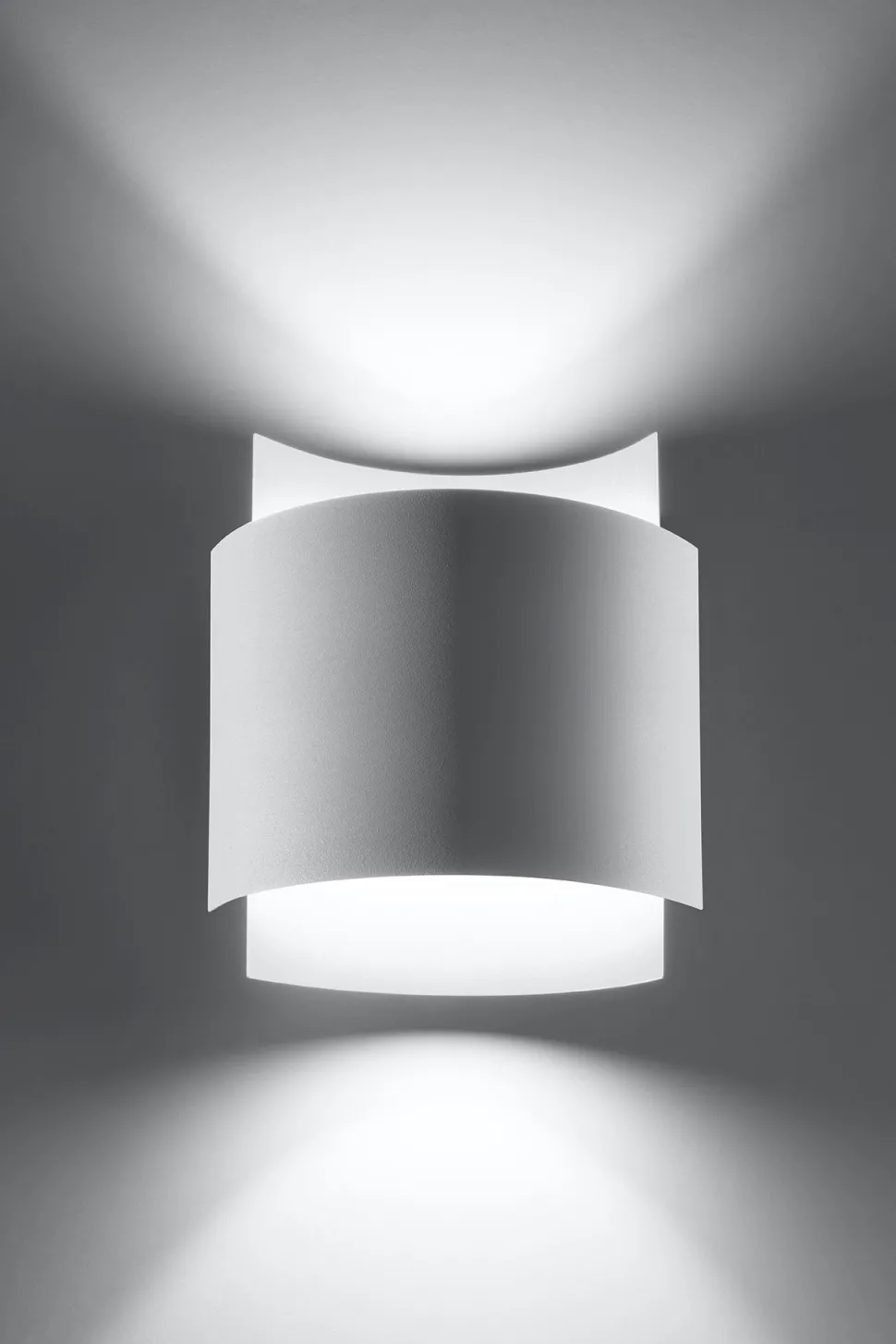 Wandleuchte innen Up Down Metall Weiß H: 23 cm G9