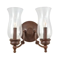 Wandleuchte JASCHA Bronze 2xE14 wohnlich Lampe