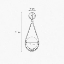 Wandleuchte Jugendstil H: 44 cm Messing Glas in Bronze Weiß