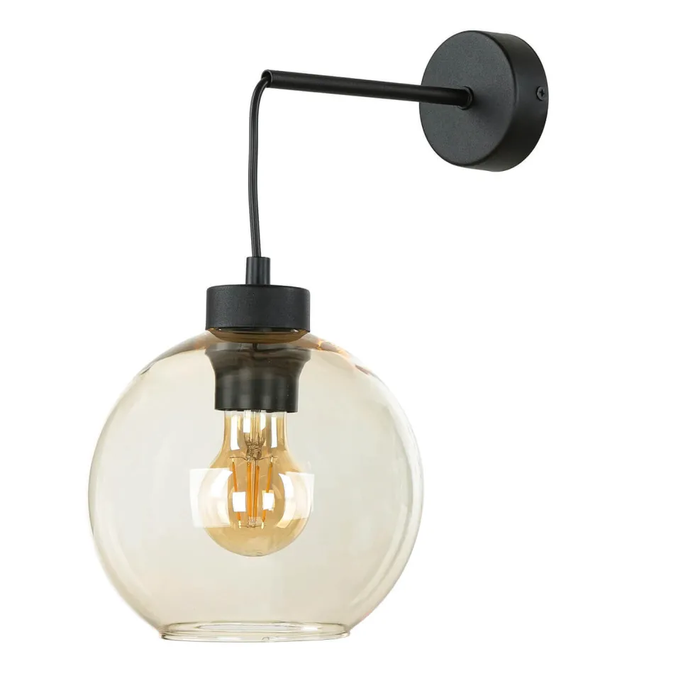 Wandleuchte KALETE Bernsteinfarben Flur Lampe E27