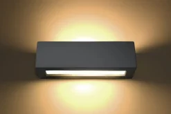 Wandleuchte Keramik 32,5 cm Grau E27 indirekt Up Down