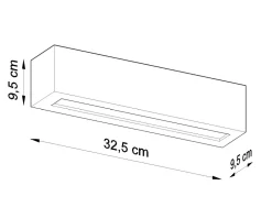 Wandleuchte Keramik 32,5 cm Grau E27 indirekt Up Down