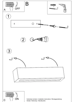 Wandleuchte Keramik 32,5 cm Grau E27 indirekt Up Down