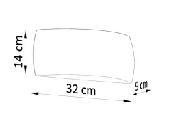 Wandleuchte Keramik 32 cm Up Down bemalbar Weiß
