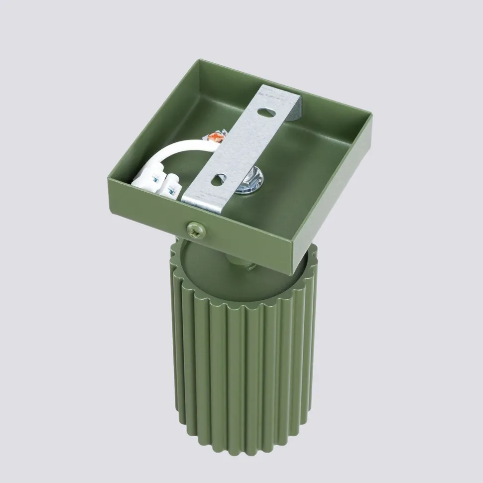 Wandleuchte klein B: 8 cm Grün schwenkbar Aluminium GU10