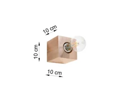 Wandleuchte LABERIA Holz Würfel B:10cm Modern kompakt