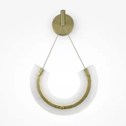 Wandleuchte LED Aluminium Glas 133,1 cm hoch in Gold