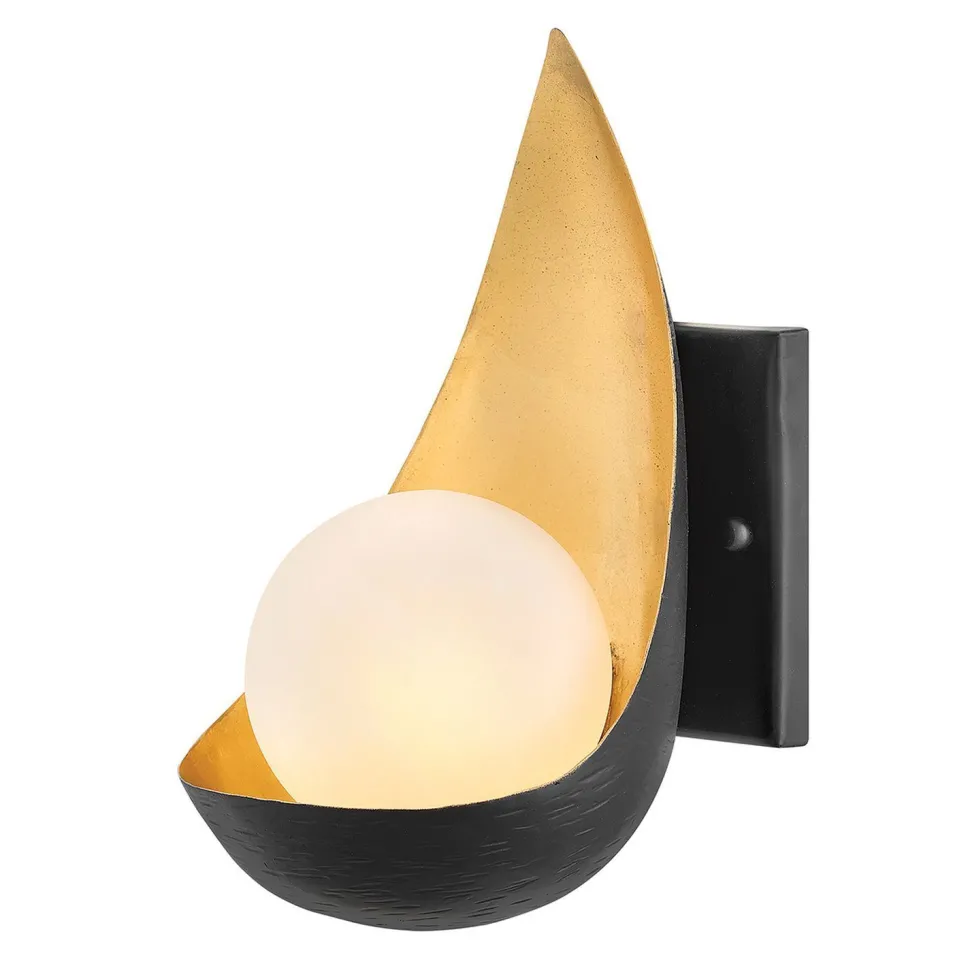 Wandleuchte LED G9 H: 25,4 cm 3000 K Schwarz Gold Weiß