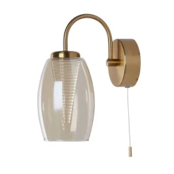 Wandleuchte LED in Bronze Champagner 3000 K mit Schalter