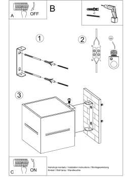 Wandleuchte LORUM in Schwarz
