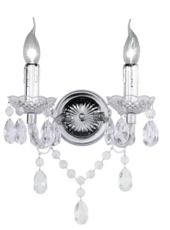 Wandleuchte LÜSTER in Transparent klar 2-flmg