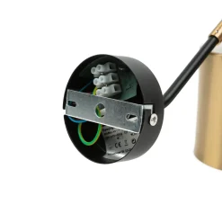 Wandleuchte Messing Schwarz verstellbar E27 Industrial