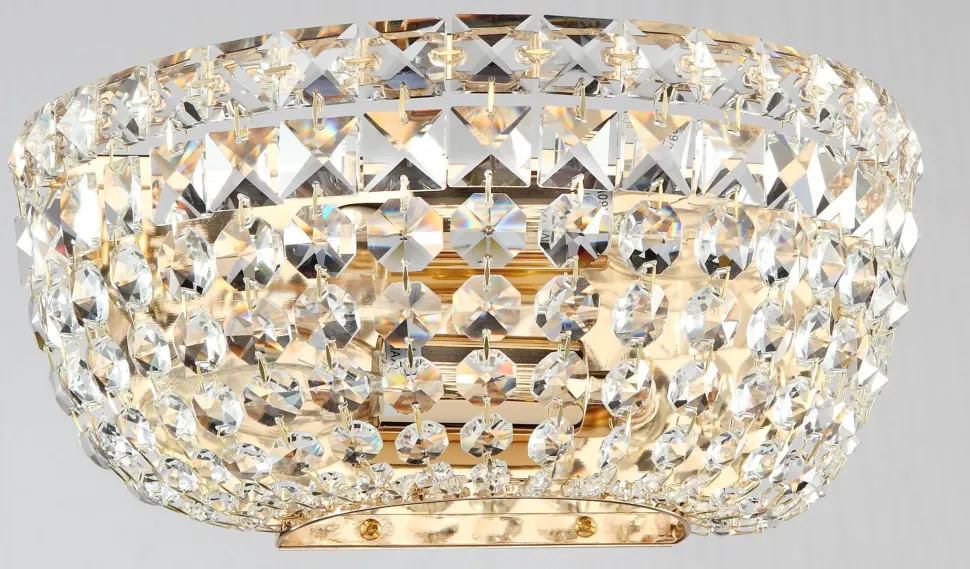 Wandleuchte Metall E14 B: 25,5 cm in Gold 2-flammig