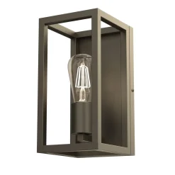 Wandleuchte Metall in Titanium Gold B:15 cm E27 Zeitlos