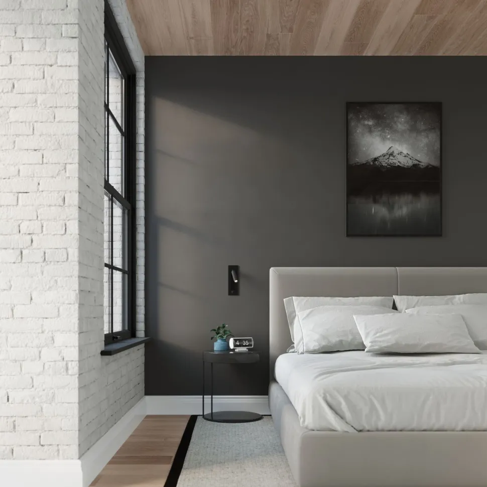 Wandleuchte Metall Schwarz verstellbar H: 20 cm G9 Lesen