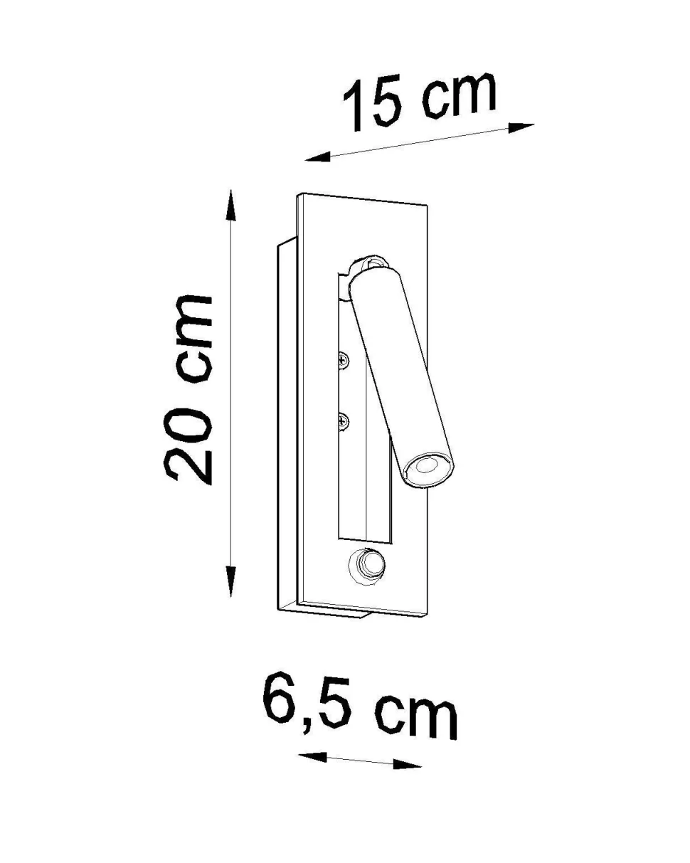 Wandleuchte Metall Schwarz verstellbar H: 20 cm G9 Lesen
