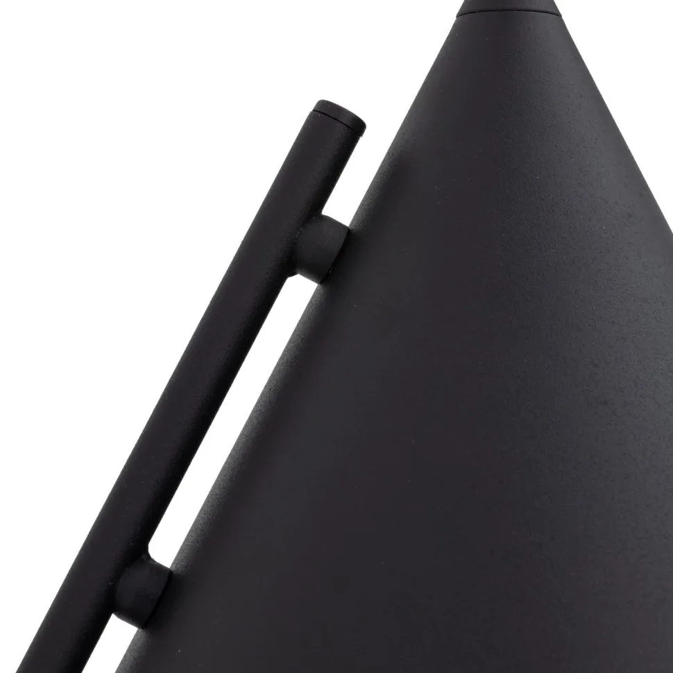 Wandleuchte Metall Schwarz H: 38 cm E27 Retro Design