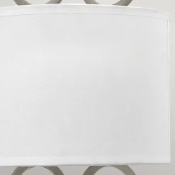 Wandleuchte Metall Stoff Glas 51,5 cm hoch 5x E14 elegant