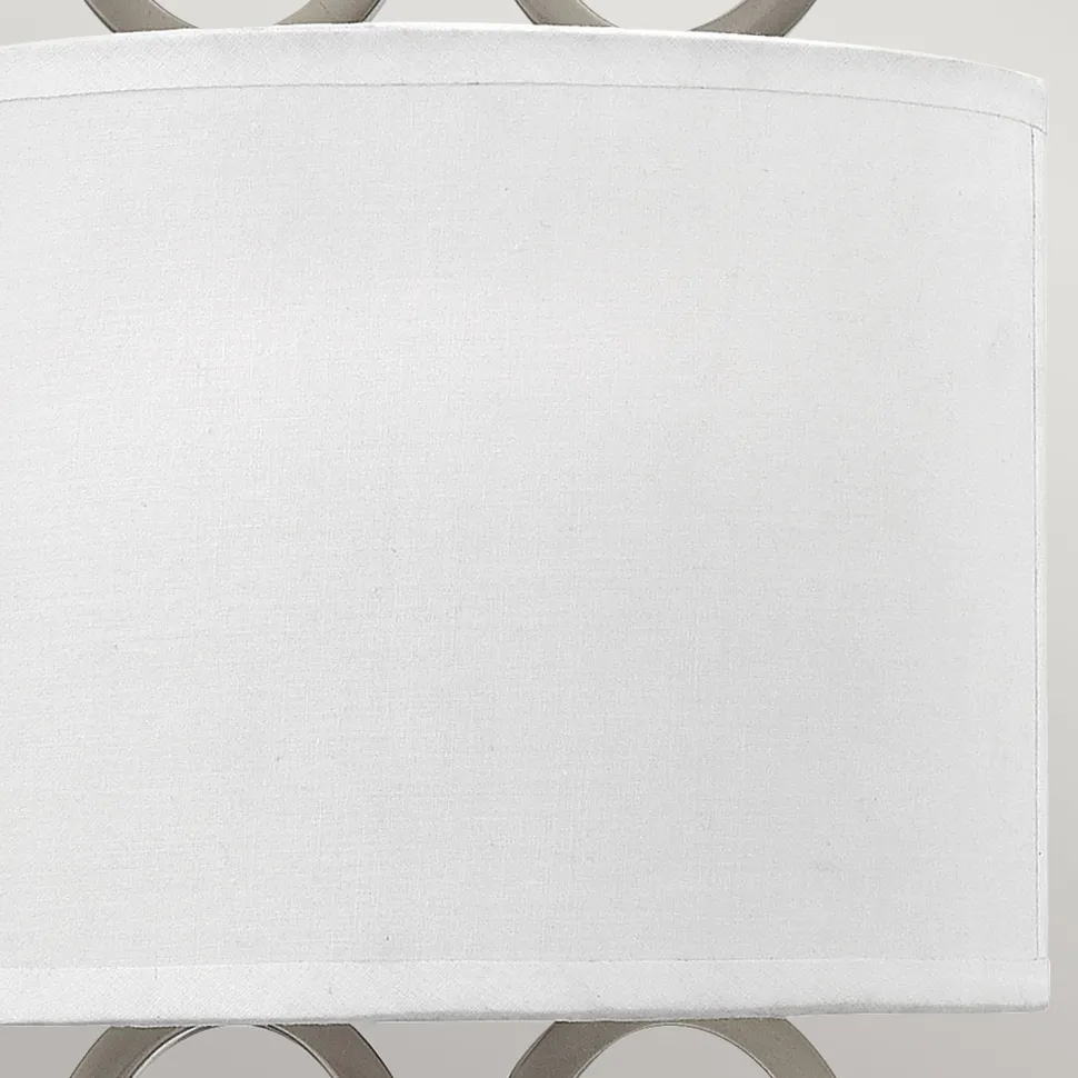 Wandleuchte Metall Stoff Glas 51,5 cm hoch 5x E14 elegant