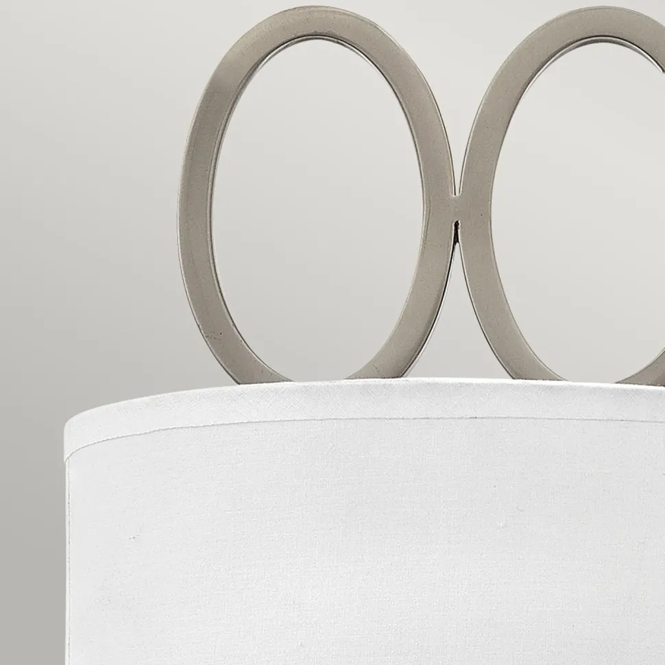 Wandleuchte Metall Stoff Glas 51,5 cm hoch 5x E14 elegant