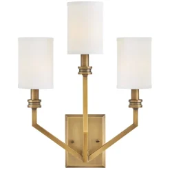 Wandleuchte Metall Stoff 48,3 cm hoch E14 3-flammig