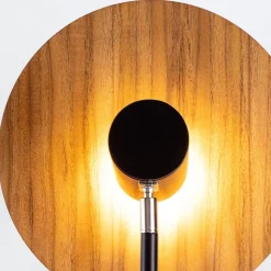 Wandleuchte Metall Teak Holz Furnier GU10 50 cm hoch