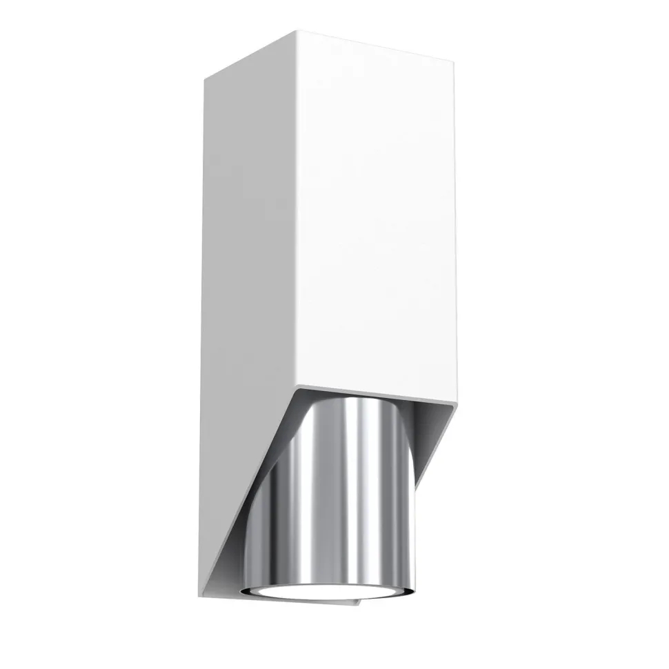 Wandleuchte Metall Weiß Chrom GU10 stilvoll akzentuiert