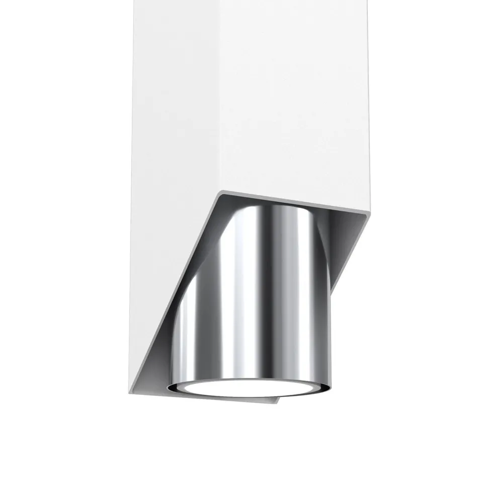 Wandleuchte Metall Weiß Chrom GU10 stilvoll akzentuiert