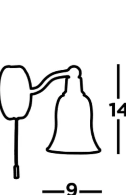 Wandleuchte mit Schalter IP44 G9 Glas Metall Badezimmer